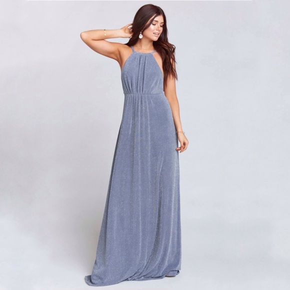 Show me your mumu weddings gray silver backless sleeveless Amanda maxi dress - Picture 3 of 10